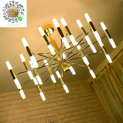 后現(xiàn)代簡(jiǎn)約吊燈餐廳輕奢客廳燈 led金色大廳大氣燈臥室燈北歐燈具